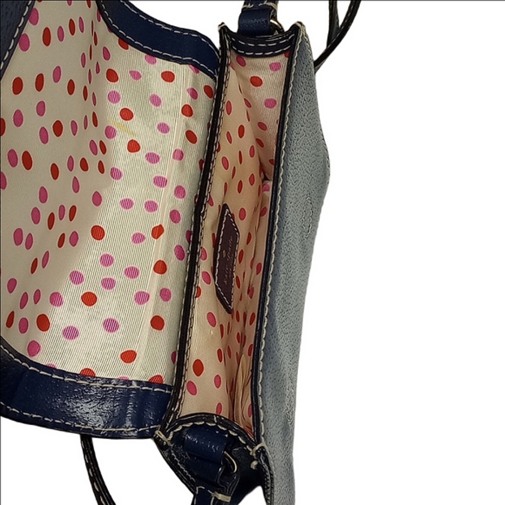 ♠️ KATE SPADE NAVY BLUE SMALL LEATHER CROSSBODY BAG - Picture 9 of 11